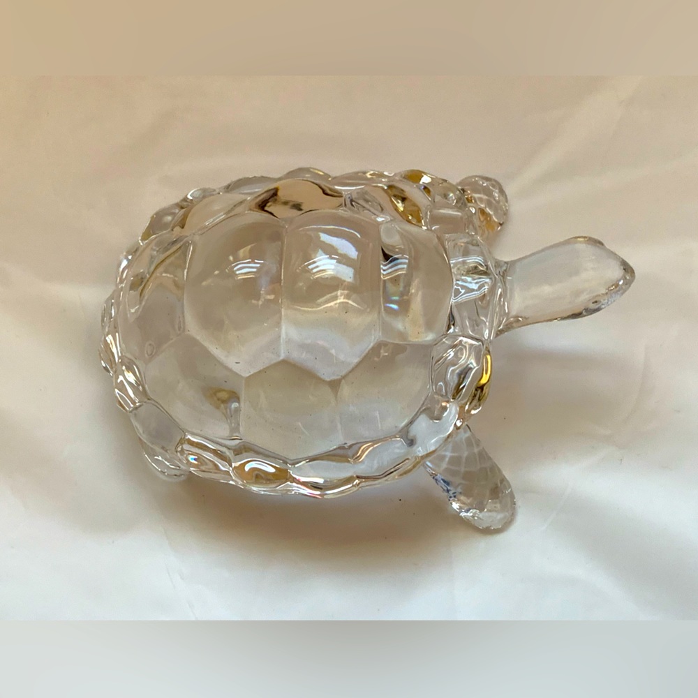 Home Glass Turtle Handmade Art Collectibles Home Decor ( Medium 4.5”X3”)